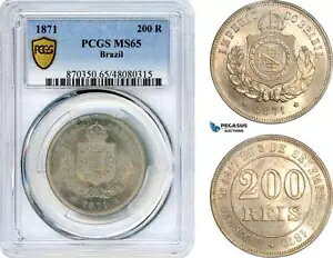 AJ227�A�u���W���A�y�h�� II�A200 ���C 1871�APCGS MS65