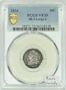 1834 Lbvh oXg _C PCGS VF-35; JR-3 4;iI