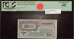 �V���[�Y 461 �R���x���ؖ��� (MPC) 50 c| PCGS40 |��������