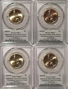 2018 P&D Cmx[V h Vgŏ̓ɏ $1 PCGS MS67 Pos A & B