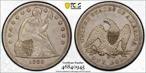 1859 O �V�[�e�b�h ���o�e�B �h�� PCGS XF 45 �f�G�Ŏ��R�Ȃ킸���ɃO���[���������V���o�[