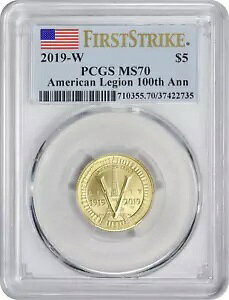 2019-W AJ݋Rl 100 NLO $5 S[h MS70 t@[Xg XgCN PCGS