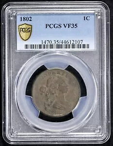 1802 �h���[�v �o�X�g 1c ���[�W �Z���g PCGS VF 35 S 226