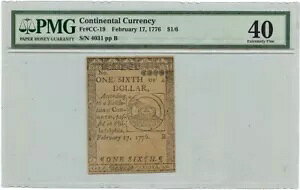 1776 �N 2 �� 17 �� $1/6 �嗤�ʉ݃R���j�A�� CC-19 PMG XF40
