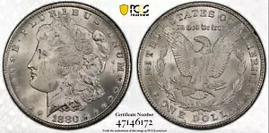 1880-CC PCGS MS64 VAM 8 8/7 Rev �� 79 ���[�K�� �V���o�[ �_���[ GSA �{�b�N�X�Ə���