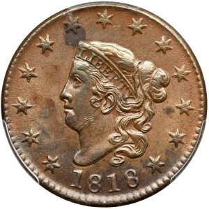 1818 N-9 R-3 PCGS AU 55 }g܂̓Rlbg wbh [W Zg RC 1c