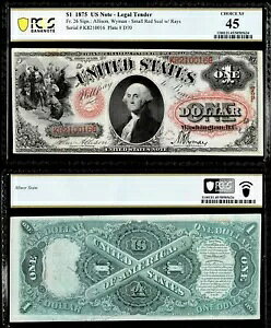 FR#26 1875 �h�� 1 �@��ʉݎ��� PCGS XF45