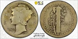 1916-D �}�[�L�����[ �_�C�� | PCGS AG03 |��v�ȓ��t |�Œ� 264,000 �~���g |��������