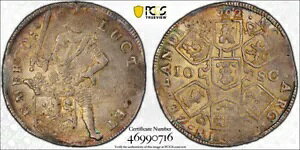 �I�����_ Zeeland 10 sch (2 daalder) 1692 �g�[���񖢗��� PCGS AU55
