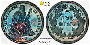 1880 10C ���o�e�B �V�[�e�b�h �_�C�� PCGS D.L.�n���Z���R���N�V���� PR65 �����X�^�[�J���[
