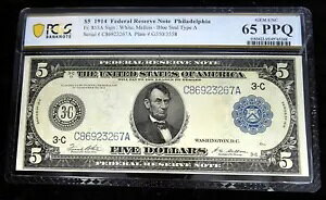 1914 PPQ 65 PCGS GEM $5 5 h 855A ^Cv A J[ z[XuPbg