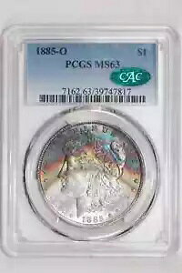 1885-O ���[�K�� �h�� PCGS MS63 CAC �����X�^�[ ���C���{�[ �g�[�j���O!