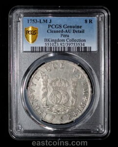 PCGS AU 1753-LM J. PERU �t�F���f�B�i���h 6 ��8 Reales - ����: BKingdom �R���N�V����