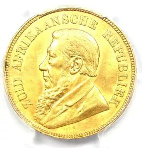 1898 南アフリカ ザール ポンド ゴールド コイン。 PCGS MS62認定 - 希少な金貨!