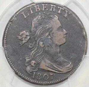 1807 1c S-274 �X���[�� �t���N�V���� �h���[�v �o�X�g ���[�W �Z���g PCGS VF �ڍ׊��_���[�W