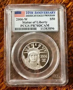2006-W $50 v`i PCGS PR70DCAM AJ C[O /SOL 10 NLO