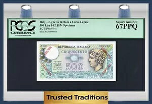 TT PK 94s 1974 C^A 500  W{ PCGS 67 PPQ m̍ō