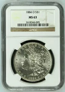 �� ���Ȃ� US 1884-O �V���o�[ �����K�� �h�� �j���[�I�[�����Y NGC MS 63