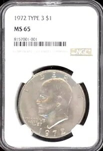 1972 AC[n[ ^Cv 3 $1 h NGC MS65 UNC ڍ׃RC