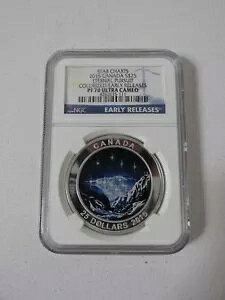 2015 �J�i�_ �V���o�[ $25 �uEternal Pursuit�v �J���[���C�Y NGC PF 70 �E���g�� �J���I