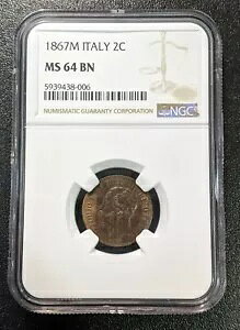 1867 M MS64 BN C^A 2 `FeV~ NGC UNC KM 2.1 ~m