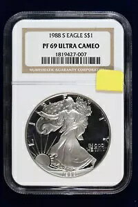 1988-S �v���[�t �V���o�[ �C�[�O�� NGC PF69 �E���g�� �J���I 4OFX