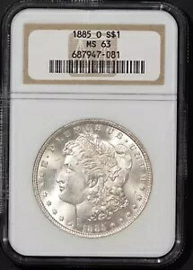 1885-O $1 ���[�K�� �V���o�[ �_���[ MS 63 NGC # 687947-081 + �{�[�i�X