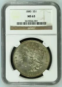 �� ���Ȃ� US 1880 �V���o�[ �����K�� �h�� �t�B���f���t�B�A NGC MS 63