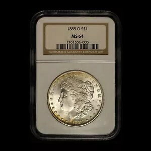1885-O $1 ���[�K�� �V���o�[ �_���[ NGC MS64 - �I�[���h �u���E�� ���x�� - �������� �č�