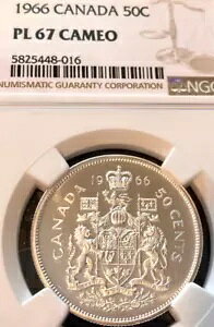 1966 �J�i�_ 50 �Z���g (NGC PL67) �g�b�v �|�b�v;�������R�C���I