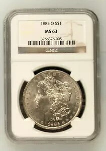 �� ���Ȃ� US 1885-O �V���o�[ �����K�� �h�� �j���[�I�[�����Y NGC MS 63