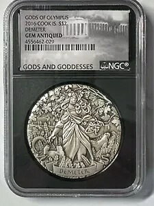 2016 �N�b�N���� DEMETER $2 2oz �V���o�[ Gods of Olympus �W�F�� �A���e�B�[�N NGC