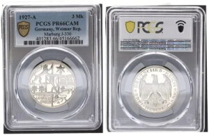 3 CqX}N }[uN 1927 A PCGS F PCGS PR66CAM 86054-