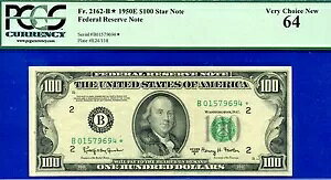 1950E $100 �A�M������s�� PCGS 64 �󏭎w����z�j���[���[�N�X�^�[ Fr 2162-B*