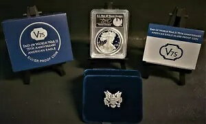 2020-W 第二次世界大戦終結 75 周年記念 S$1 シルバー イーグル PCGS 70 トーマス クリーブランド