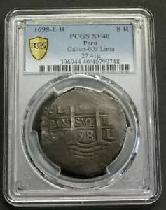 1698 ���} 8 ���A�� COB PCGS XF40 �`���[���Y II �y���[ �A�b�Z�C���[ H �X�p�j�b�V�� �V���o�[ �R���j�A��