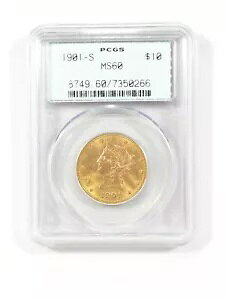 1901-S $10 oeB S[h C[O PCGS MS60 Be[W OGH z_[ Gen 2.1 hC[