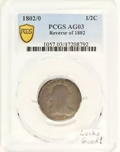 1802/0 1802 �n�[�t�Z���g PCGS AG-03 �̔��]�B�����ł��ˁI