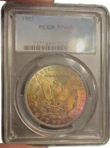 1887 $1 ���[�K�� �V���o�[ �_���[ PCGS MS65+ �����X�^�[ ���C���{�[ �g�[��