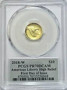 2018 W $10 �A�����J�� ���o�e�B �n�C �����[�t PCGS PR70DCAM .9999 T.CLEVELAND POP 68