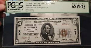 $5 1929 First National Bank & Trust Co. レキシントン ケンタッキー CH# 906 PCGS GEM 68PPQ