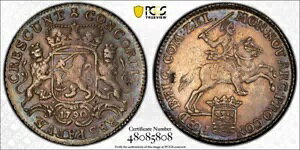 �I�����_�V���o�[ 1/2�f���J�g�� Zeeland 1790/67 �g�[�����x ������ PCGS AU50