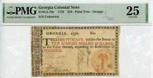 1776 $10 W[WA RjA m[g - p[ c[ - IW GA-76c PMG VF25