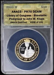 2000-W �č��c��}���� $10 �o�C���^�� ANACS PR70 DCAM �W���� �N���[�Q����
