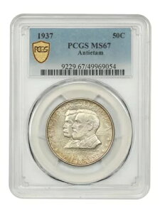1937 50C �A���e�B�[�^�� PCGS MS67 - �N���V�b�N �V���o�[ �L�O�i - �ᑢ���i