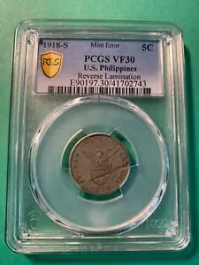 5 CENTAVOS 1918-S PCGS VF 30 ̃tBs o[X ~l[g ~g G[AA