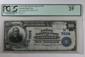 1902 $10 PCGS VF25 FR.624 PB CHARTER #7604 N.B.N.�U ���j�I�� NB�A�O���[���[�A�R�����h�B