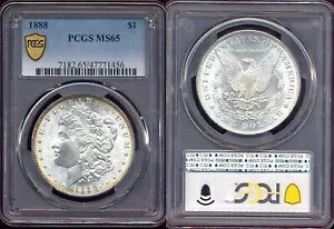 1888 $ PCGS MS65 �z���C�g �~���g ���X�^�[ PQ ���[�K�� �V���o�[ �h��++