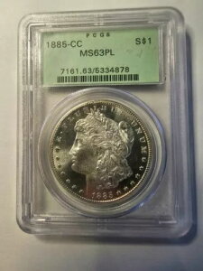 1885 CC ���[�K�� �V���o�[ �_���[ OGH PCGS MS 63 PL *GEM* �u���X�g �z���C�g 63 �v���X-DMPL??
