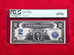 FR-254 ���A �L�[ 1899 �V���[�Y $2 �V���o�[�ؖ����u�~�j�|�[�g�z�[���v *PCGS 25 PPQ*